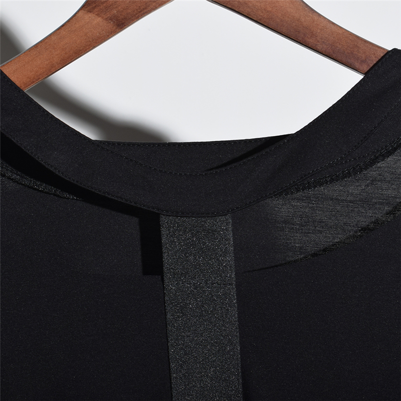 [XITAO] Europe New Summer Fashion Women Half Sleeve Hollow Out T-Shirts Female Solid Color O-Neck Pullover Tees KZH149 210306