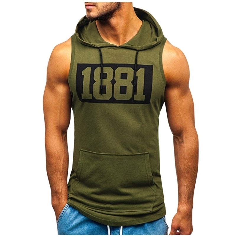 KANCOOLD Men's tank top Men Fitness Muscle Letter Print Sleeveless Hooded Bodybuilding Pocket Tight-drying Tops 210623, White
KANCOOLD Men's tank top Men Fitness Muscle Letter Print Sleeveless Hooded Bodybuilding Pocket Tight-drying Tops 210623, White