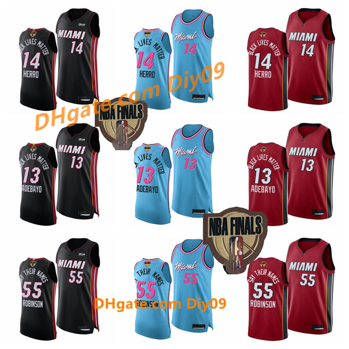 Finals Men 13 Bam Adebayo 14 Tyler Herro Miami Heat Jersey 55 Duncan Robinson Black Lives Matter Blue Red Basketball Jerseys, Black;red
Finals Men 13 Bam Adebayo 14 Tyler Herro Miami Heat Jersey 55 Duncan Robinson Black Lives Matter Blue Red Basketball Jerseys, Black;red