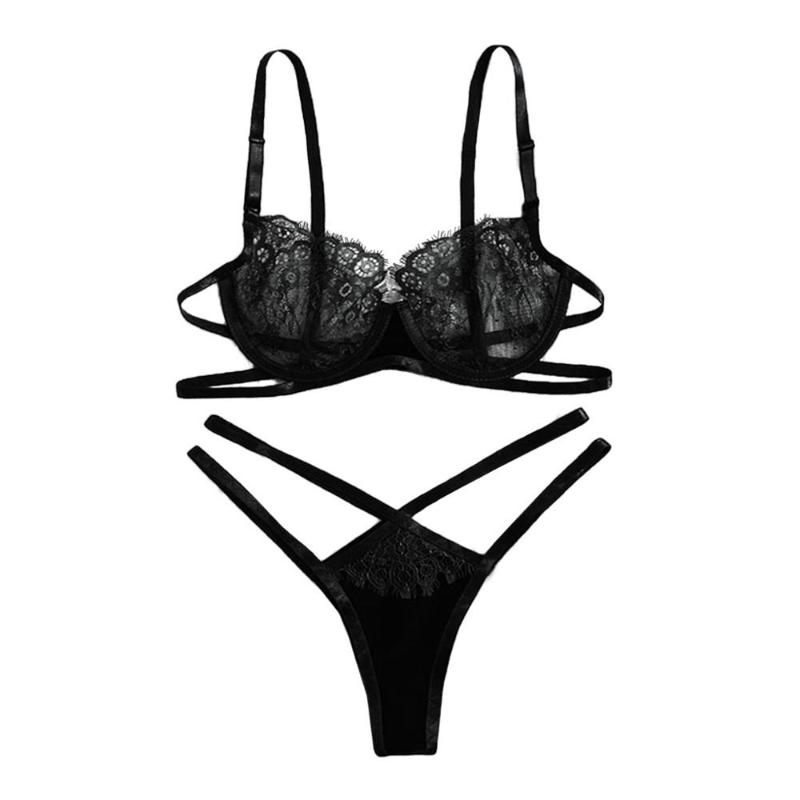 Bras Sets Sexy Women Eyelash Lace Wireless Bra Lingerie Briefs Thong Set Solid Underwear Vetement Femme Exotic Apparel Black
Bras Sets Sexy Women Eyelash Lace Wireless Bra Lingerie Briefs Thong Set Solid Underwear Vetement Femme Exotic Apparel Black