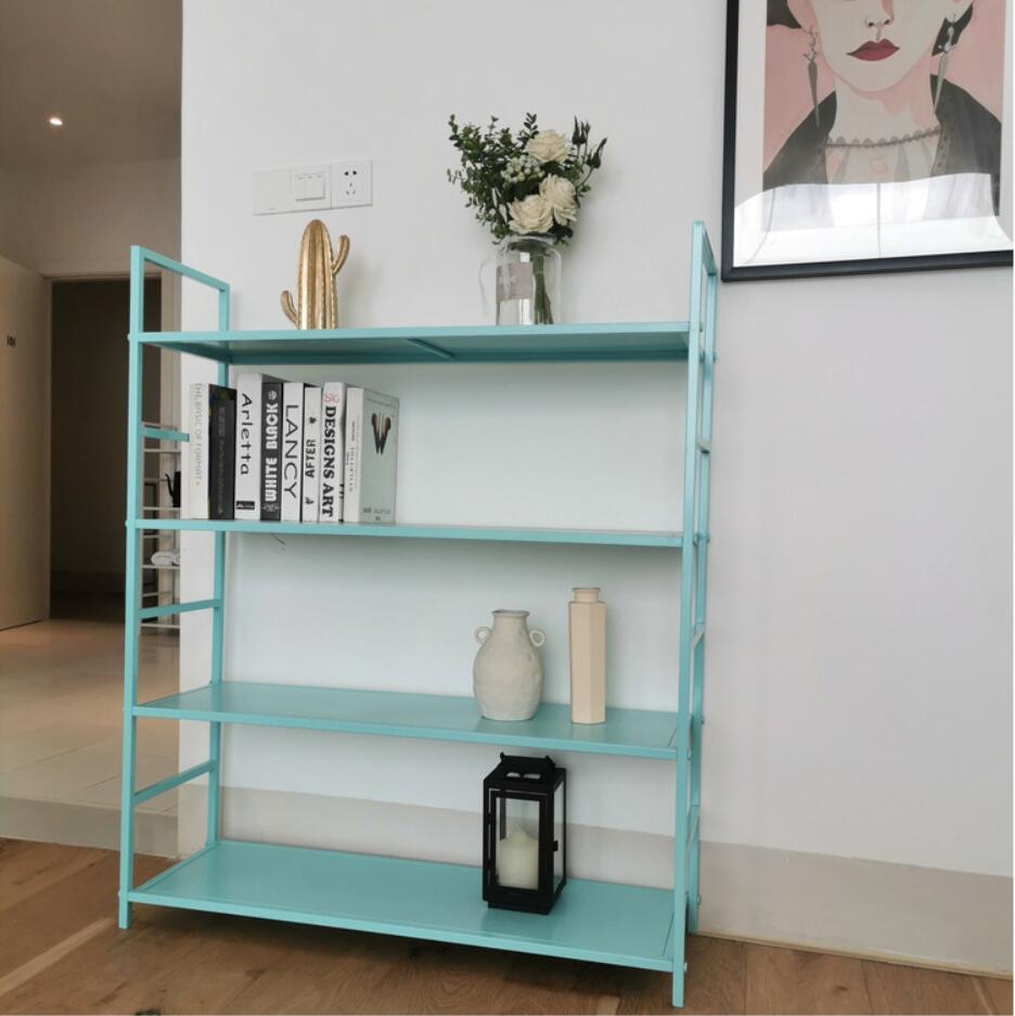 Simple bookshelf floor living room shelf Storage Holders Organization multilayer bookcase Mini bookrack floors iron rack