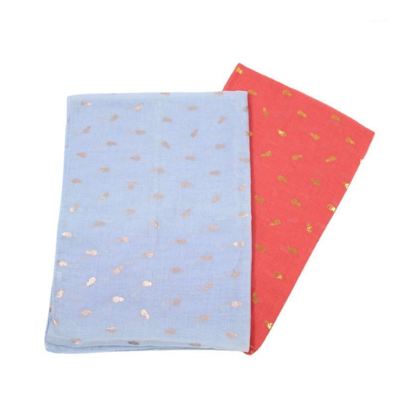 Scarves Pineapple Print Lady Scarf Female Coloured Gold Stamped Fashion Shawls Simple High Quality Cotton Fall Winter Temperament, Blue;gray
Scarves Pineapple Print Lady Scarf Female Coloured Gold Stamped Fashion Shawls Simple High Quality Cotton Fall Winter Temperament, Blue;gray