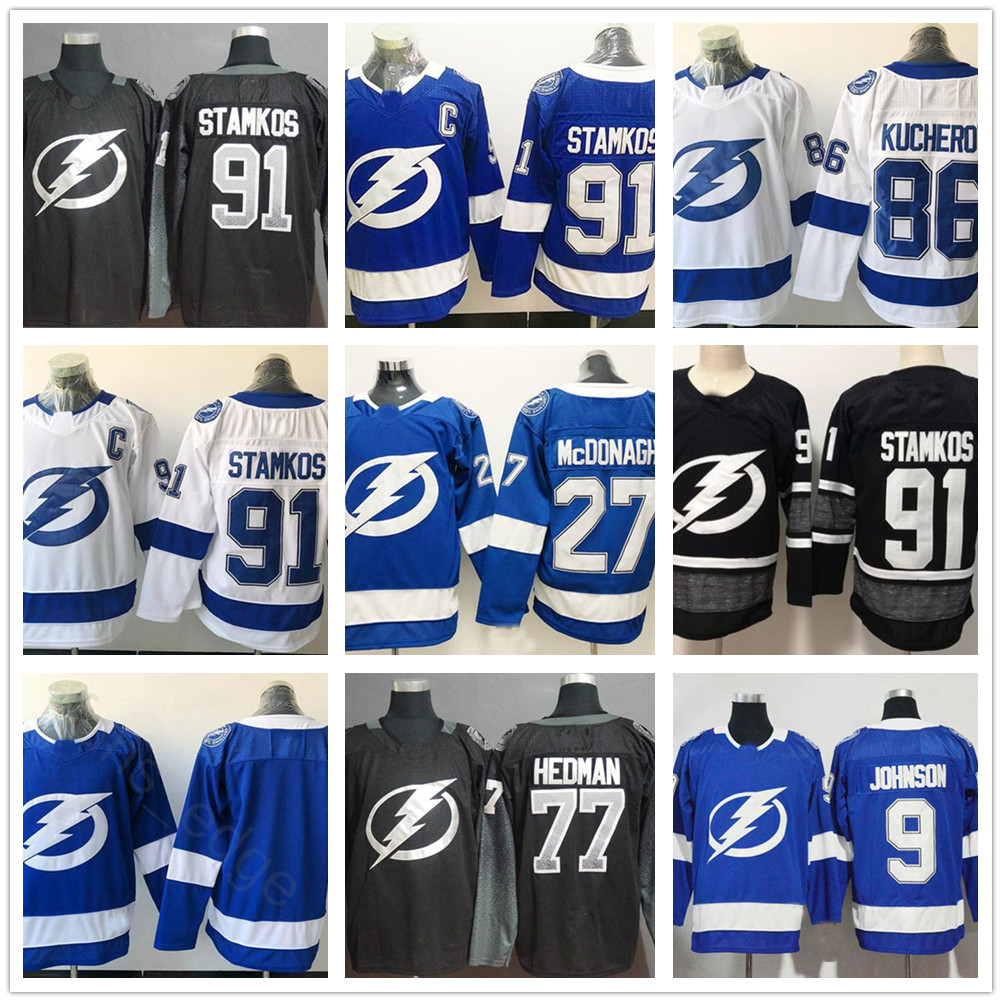 Tampa Bay Lightning Hockey Jerseys #91 Steven Stamkos Nikita Kucherov Victor Hedman Vasilevskiy Johnson Ryan McDonagh Brayden Point Men 05 Tampa Bay Lightning Hockey Jerseys #91 Steven Stamkos Nikita Kucherov Victor Hedman Vasilevskiy Johnson Ryan McDonagh Brayden Point Men 05