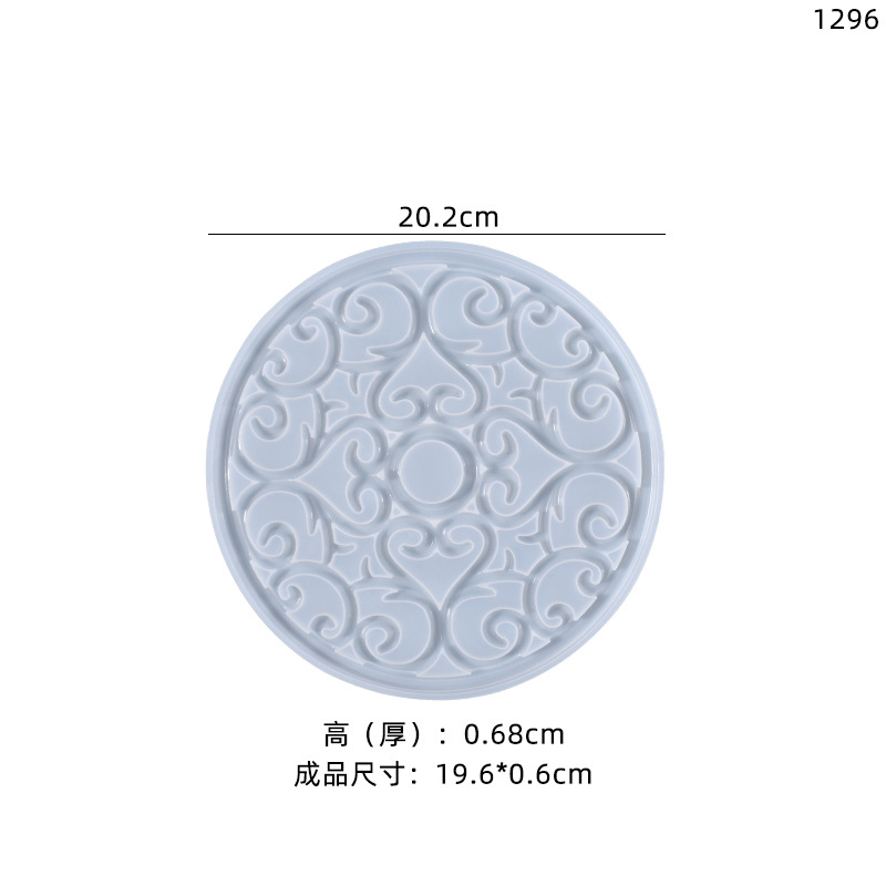 Silicone Resin Molds Large Flower Resin Tray Mold Pot Holder Coaster Epoxy Resin Casting Molds for DIY Home Decoration