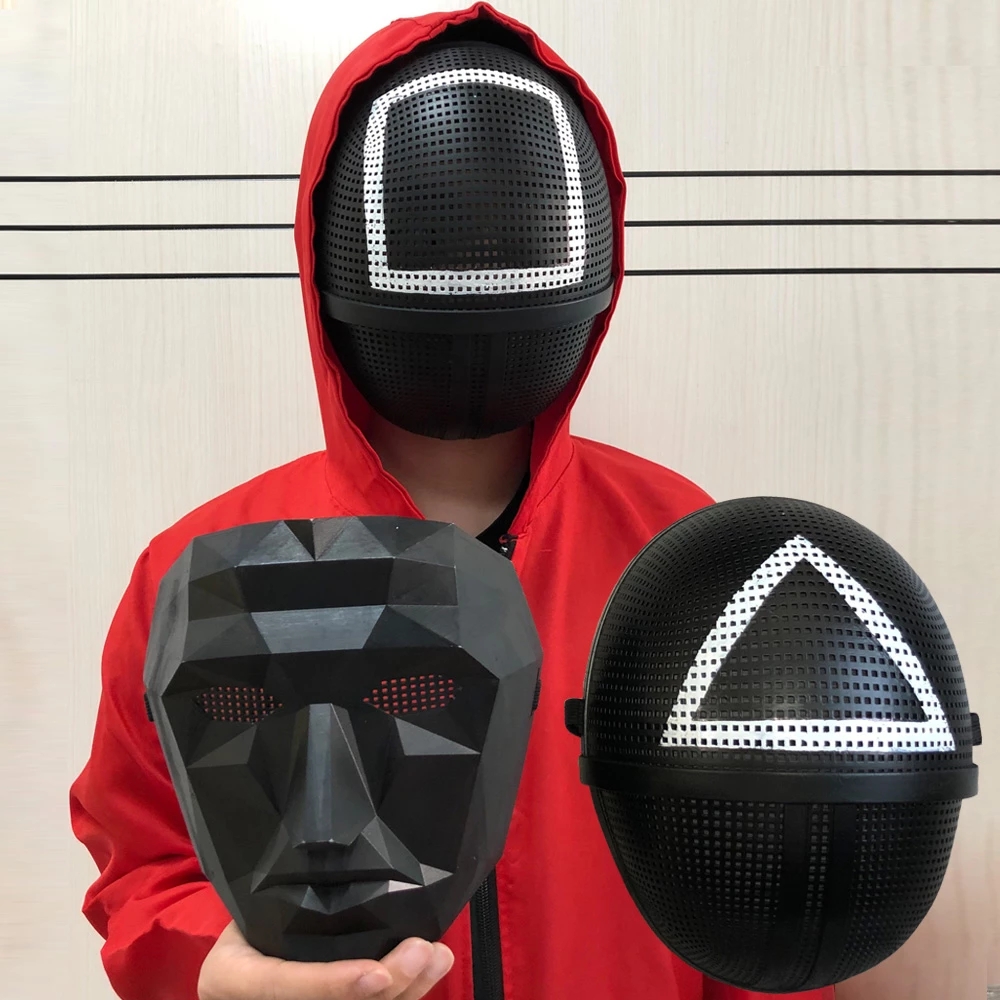 Squid Game Mask Triangle Square Circle Cosplay Plastic Mask Red Hood Man Boss Headgear Halloween Party Costume Props
Squid Game Mask Triangle Square Circle Cosplay Plastic Mask Red Hood Man Boss Headgear Halloween Party Costume Props