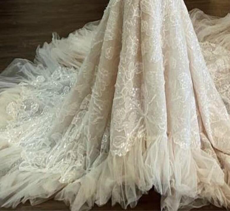 2021 Plus Size Arabic Aso Ebi Lace Sparkly Mermaid Wedding Dresses Spaghetti Vintage Bridal Dresses Charming Wedding Gowns ZJ677