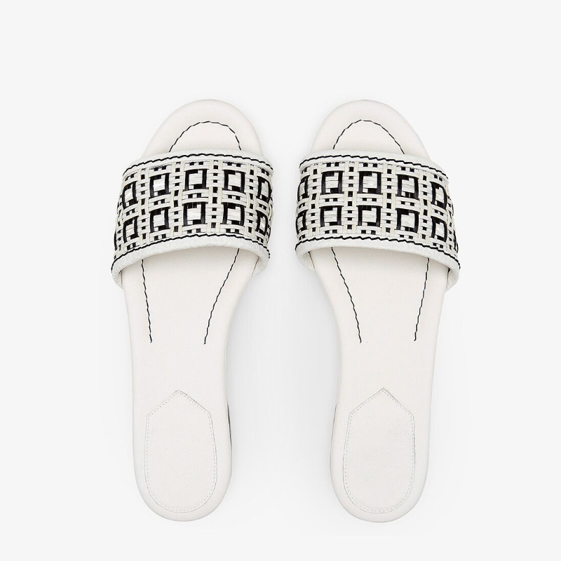 Top quality white FF Braided raffia woven motif women slippers slide leather Sandals shoes flats sandal luxury designers slides slipper factory footwear, Gift
Top quality white FF Braided raffia woven motif women slippers slide leather Sandals shoes flats sandal luxury designers slides slipper factory footwear, Gift