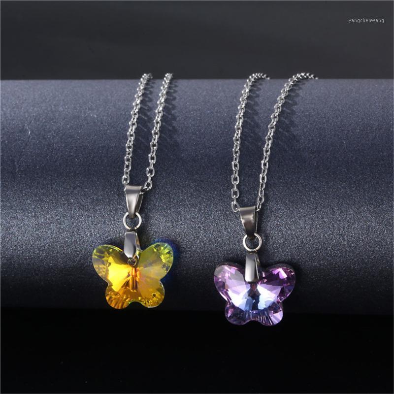 Chains 316L Stainless Steel Butterfly Necklace Female Heart Shaped Crystal Zircon For Women
Chains 316L Stainless Steel Butterfly Necklace Female Heart Shaped Crystal Zircon For Women