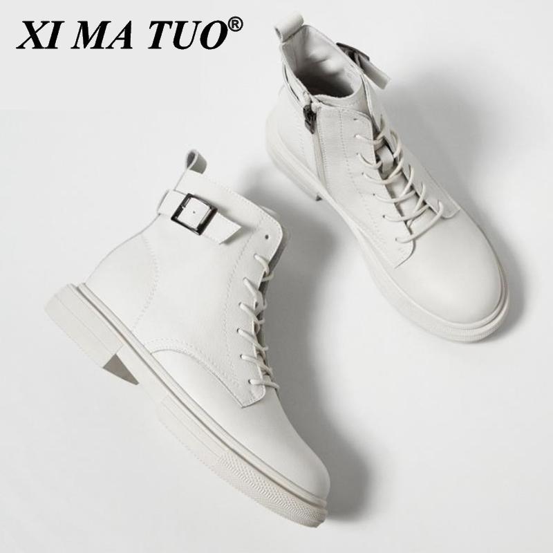 Boots Women Real Leather Ankle Thick Bottom Zipper Shoes Woman Winter Warm Fashion Cool Footwear Size 34-40, Black 
Boots Women Real Leather Ankle Thick Bottom Zipper Shoes Woman Winter Warm Fashion Cool Footwear Size 34-40, Black