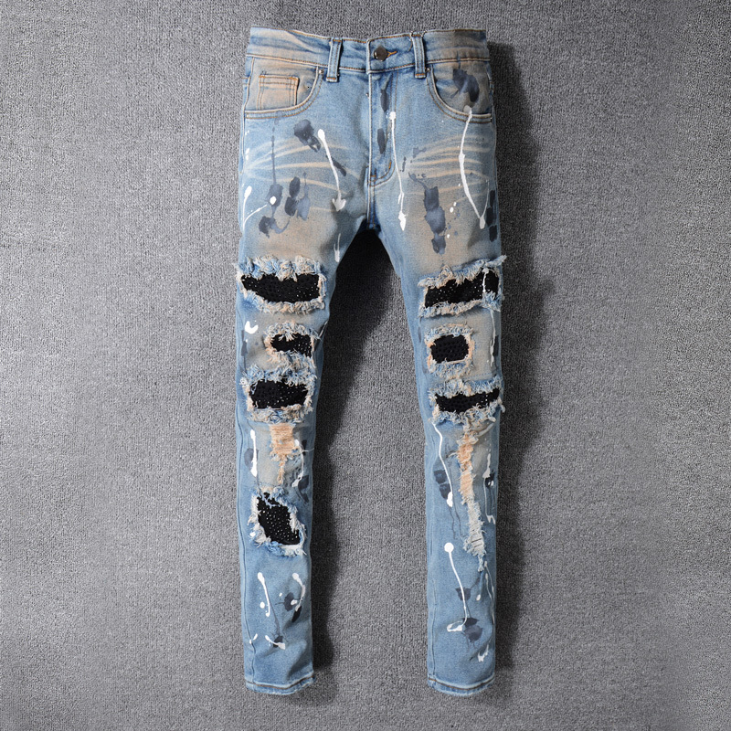 2021 New Fashion Streetwear Men Jeans Retro Blue Dirty Wash Painted Designer Patchwork Punk Denim Trousers Hip Hop Destroyed Ripped Pants Ua
2021 New Fashion Streetwear Men Jeans Retro Blue Dirty Wash Painted Designer Patchwork Punk Denim Trousers Hip Hop Destroyed Ripped Pants Ua