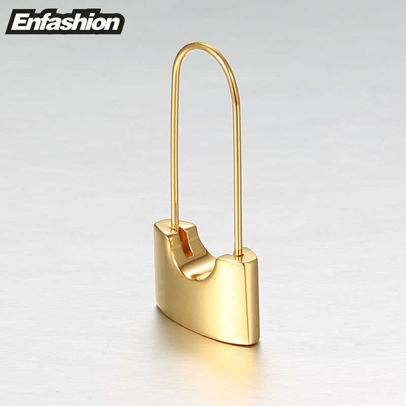 ENFASHION Wholesale Lock Drop Earrings For Women Gold Color Stainless Steel Dangle Earings Fashion Jewelry Gifts Brinco E5282 210624