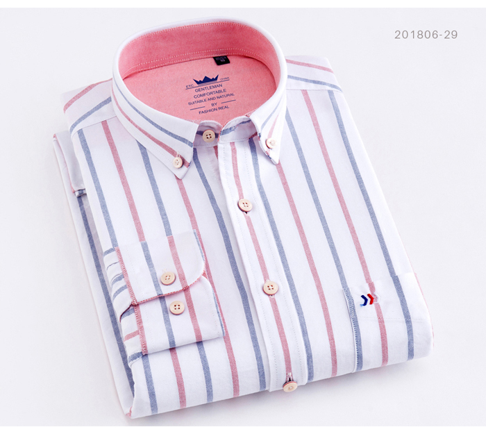 Mens Striped Shirts Cotton Oxford Long Sleeve Plaid Solid Color Casual Shirt for Business Men Daily Use Camisas Hombre Plus size Dress, Picture color
Mens Striped Shirts Cotton Oxford Long Sleeve Plaid Solid Color Casual Shirt for Business Men Daily Use Camisas Hombre Plus size Dress, Picture color