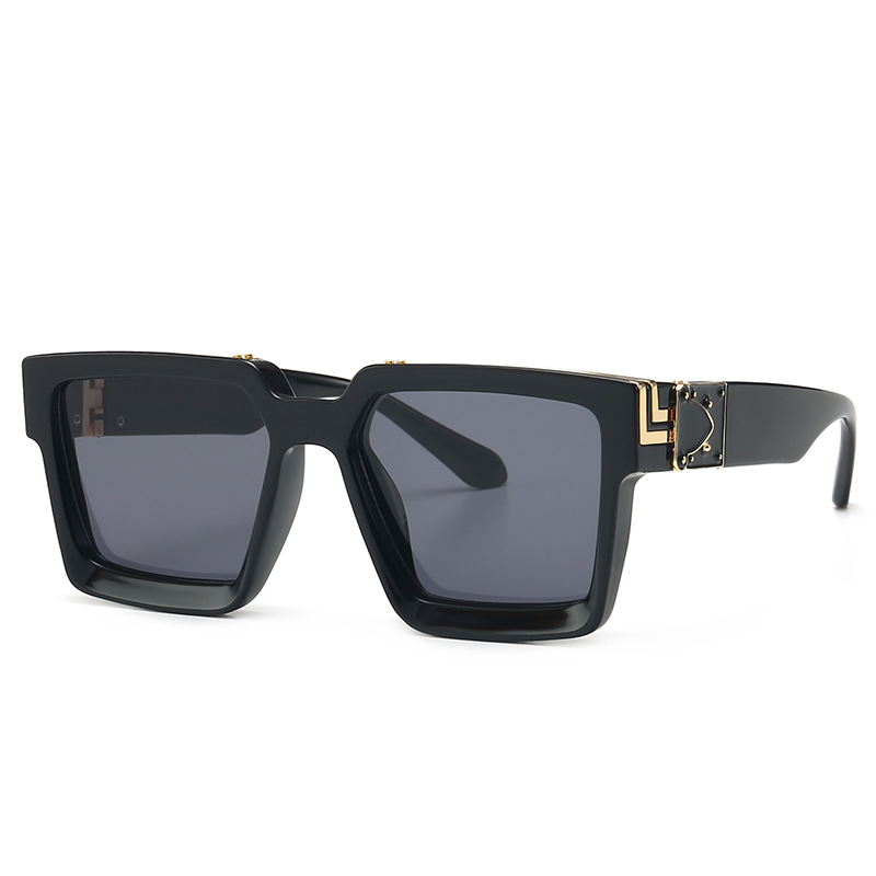 Designer Square Sunglasses Men Women 86229 Retro Vintage Shades Driving Polarized UV 400 Sunglass Male Sun Glasses Fashion Metal Plank Glass Eyewear