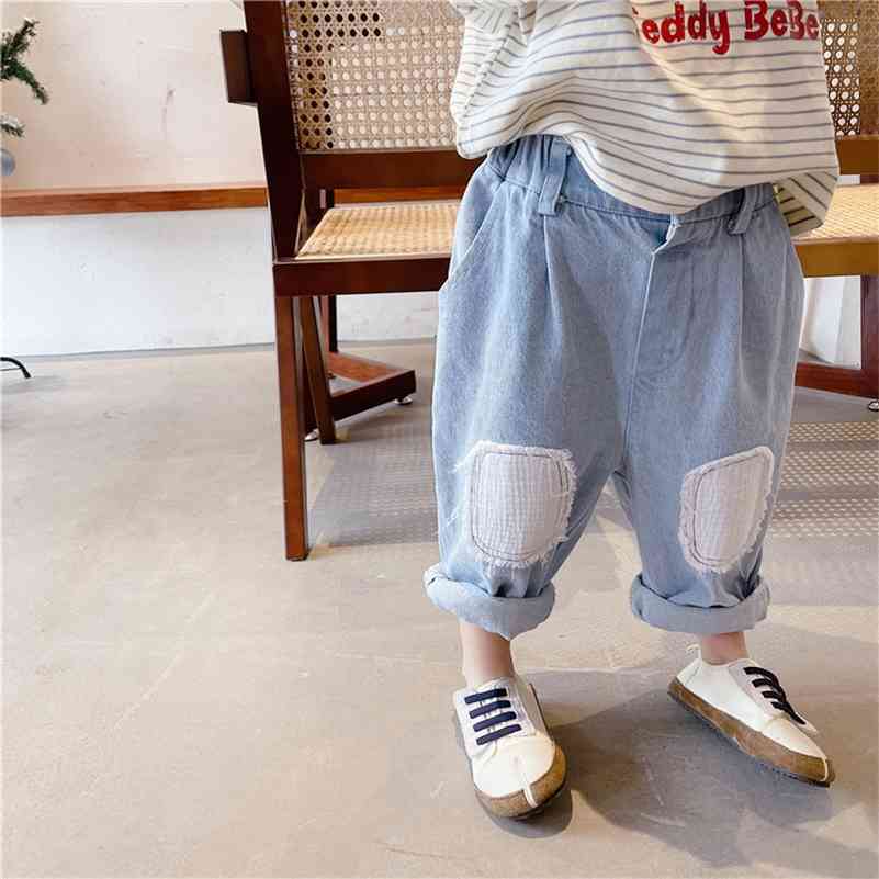 Spring Autumn boys girls fashion knee patch jeans loose casual harem denim pants 210708, Blue
Spring Autumn boys girls fashion knee patch jeans loose casual harem denim pants 210708, Blue