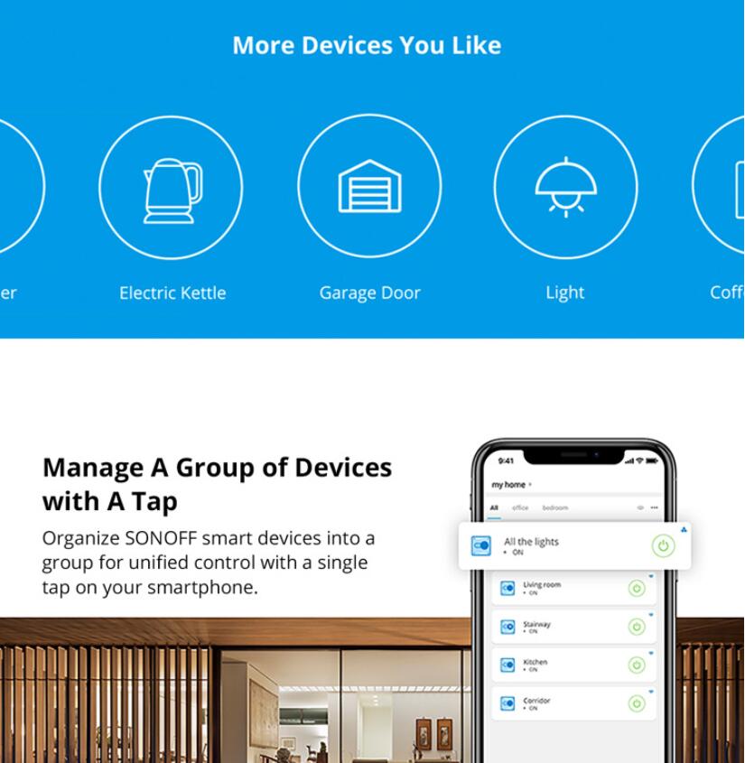 Smart home control Sonoff basic r2 wifi switch module diy wireless remote domotica switches light HOUSE controller