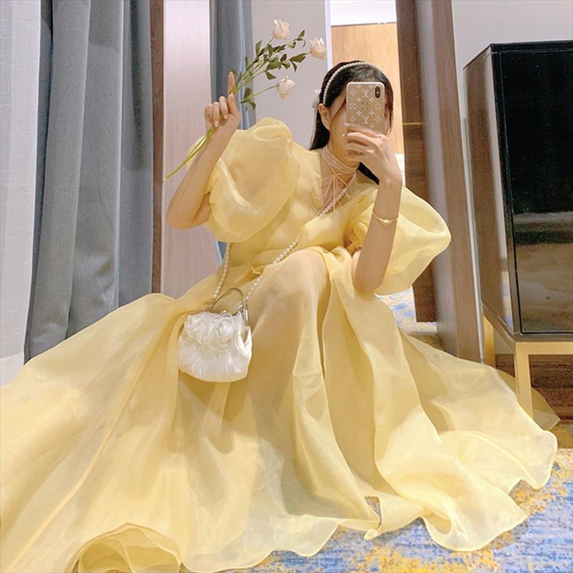 french retro sweet kawaii elegant womens dresses chic fairy party midi female tale puff sleeve korean summer, Black;gray
french retro sweet kawaii elegant womens dresses chic fairy party midi female tale puff sleeve korean summer, Black;gray