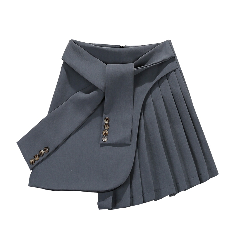 DEAT Summer Arrivals High Waist Lace Up Bandage Short Mini Pleated Skirt Women Casual MI963 210306