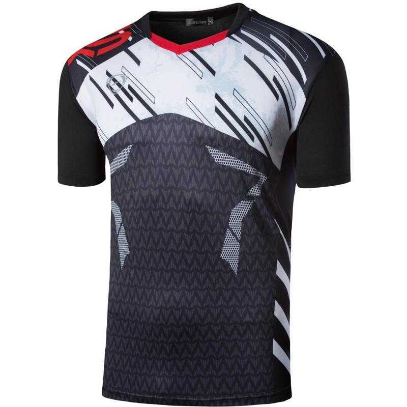 Jeansian Men's T-Shirt Tshirt Tee Shirt Sport Short Sleeve Dry Fit Running Fitness Workout LSL299 Black 210707