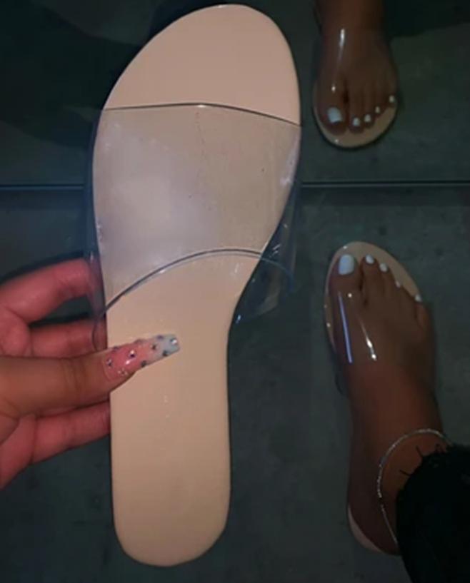 2021 spring new pvc rhinestone cross comfortable slippers home slippers comfortable wild explosion models wholesale
