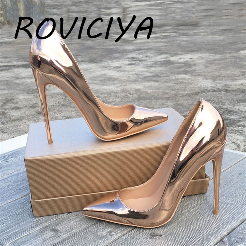 Sexy fashion 12 cm extreme high heels shallow mirror pointed toe metal color champagne gold silver QP029 ROVICIYA 210310, Champagne-12cm
Sexy fashion 12 cm extreme high heels shallow mirror pointed toe metal color champagne gold silver QP029 ROVICIYA 210310, Champagne-12cm