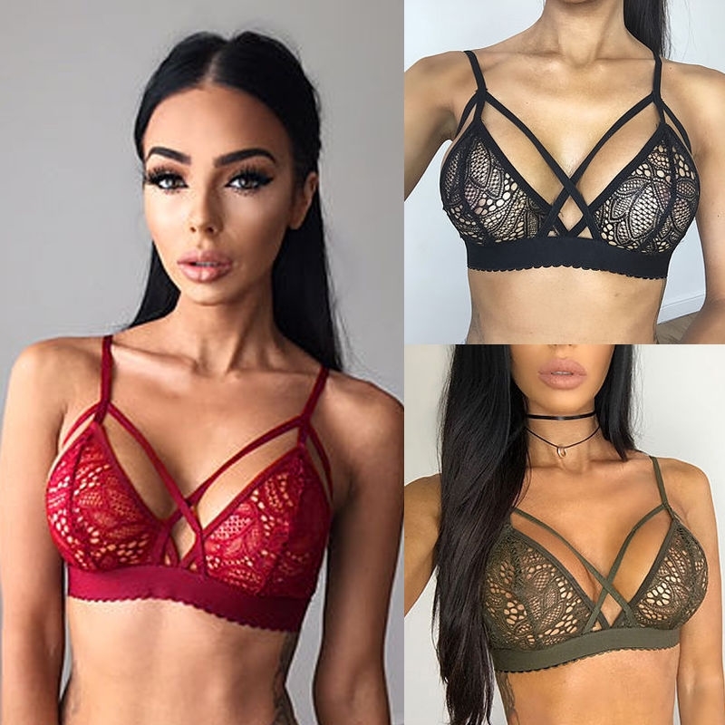 Hot Womens Lace Bras Push Up Sexy Bra Brassiere Underwire Padded Lingerie Underwear Tops Black Green Red Bra 3 Colors T200609