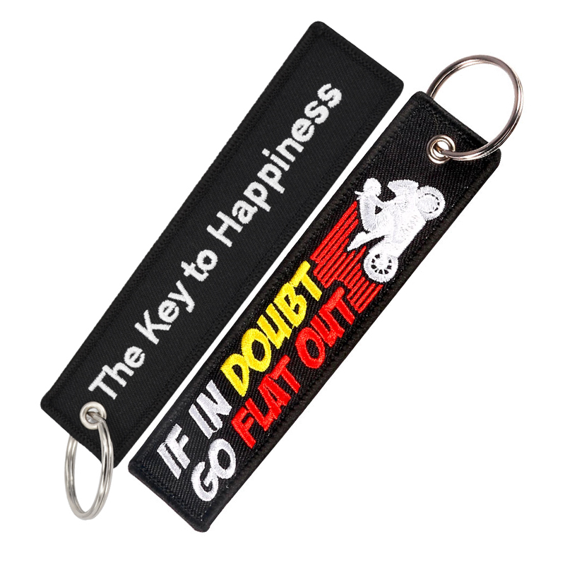 Fashion Key Tag Bijoux Keychain for Motorcycles The to Happiness Keyfob KeyRing Chaveiro Remove Before Flight