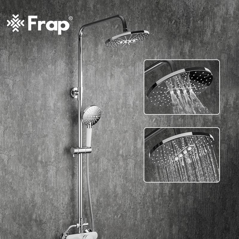 

Frap Bathroom Faucet Rainfall Shower Head Faucet Wall Mounted Bathtub Shower Mixer Tap Set Mixer F2449-20