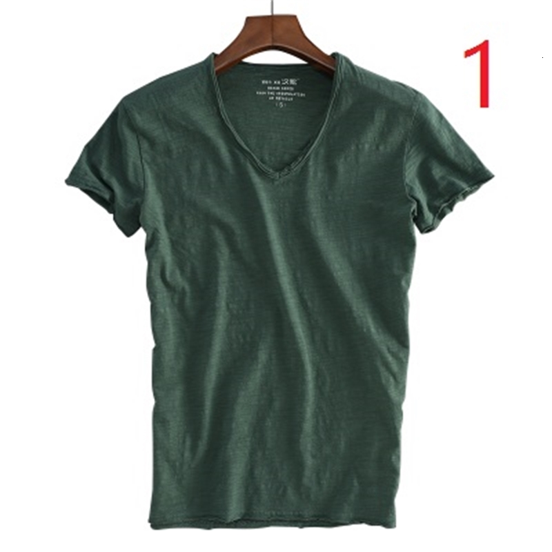 2021 New Summer Cotton Slim V-neck Solid Color Half-sleeved White Men's Bottoming Shirt Youth Wild Short-sleeved T-shirt Male Wnei
2021 New Summer Cotton Slim V-neck Solid Color Half-sleeved White Men's Bottoming Shirt Youth Wild Short-sleeved T-shirt Male Wnei