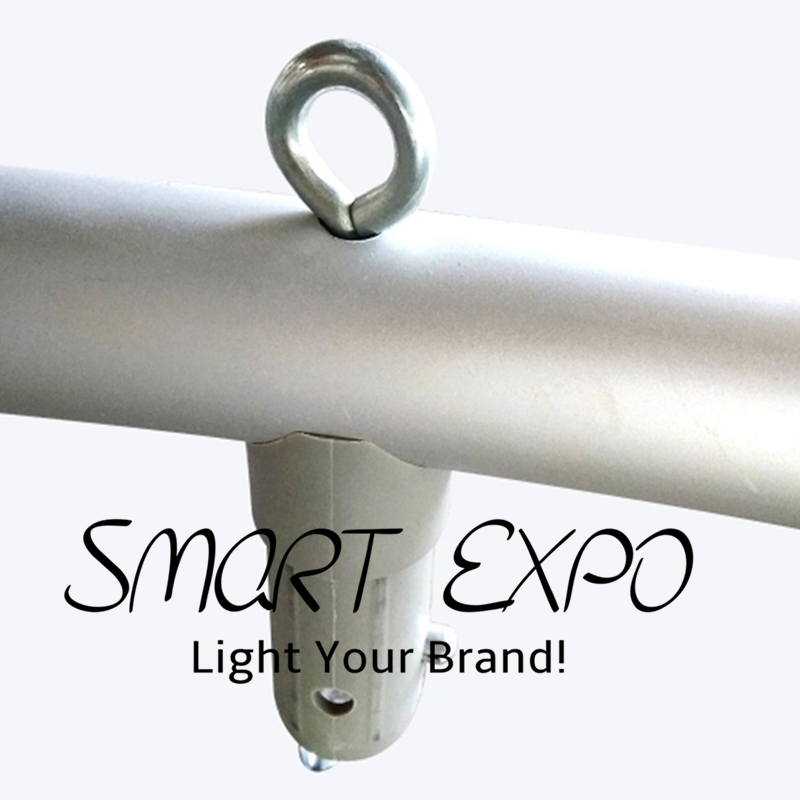 Advertising Display 20ft(L)X4ft(H) Exhibition Booth Logo Showing Hanging Banner with Strong Aluminum Frame Tension Fabric Print Graphic Portable Bag
