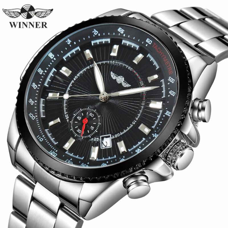 Wristwatches WINNER Exquise Luxury Automatic Mechanical Stainless Steel Strap Auto Date Stylish Business Classical Men 227, 227hs
Wristwatches WINNER Exquise Luxury Automatic Mechanical Stainless Steel Strap Auto Date Stylish Business Classical Men 227, 227hs
