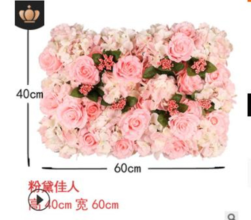 White Flower Wall Backdrop Panel For Party Decoration Artificial Rose and Penoy Floral Wall For Wedding Arrangements Photography 40*60CM