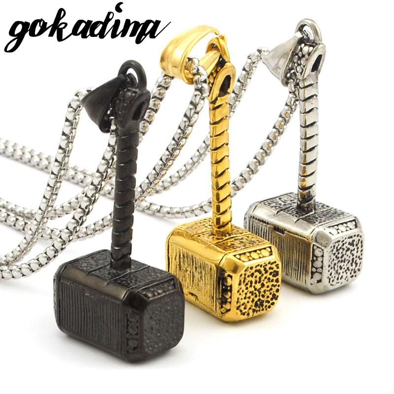 Pendant Necklaces GOKADIMA Christmas Gift Stainless Steel Hammer Necklace Jewelry Men Party Rock P055
Pendant Necklaces GOKADIMA Christmas Gift Stainless Steel Hammer Necklace Jewelry Men Party Rock P055