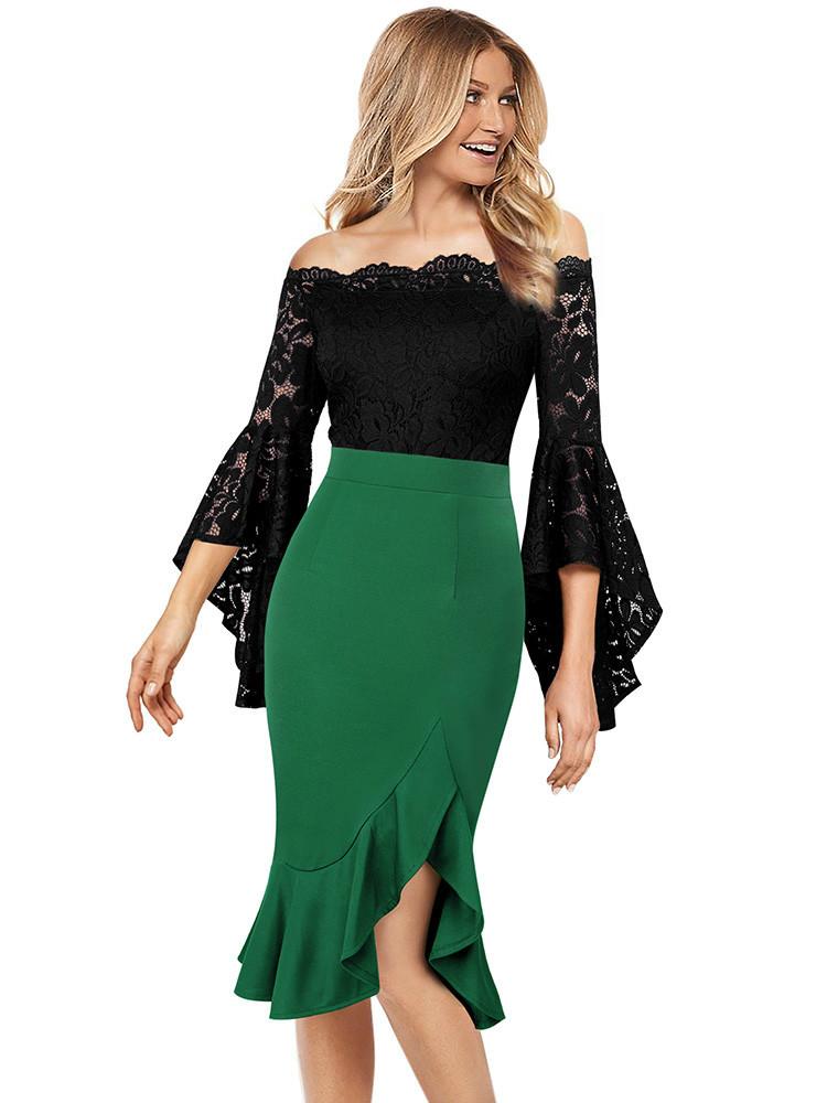 Skirts Womens Asymmetrical Ruffle Hem High Waist Split Work Business Cocktail Party Fitted Stretch Bodycon Pencil Skirt 2091, Black
Skirts Womens Asymmetrical Ruffle Hem High Waist Split Work Business Cocktail Party Fitted Stretch Bodycon Pencil Skirt 2091, Black