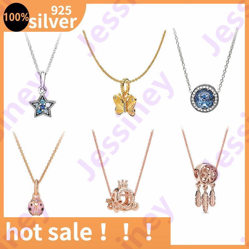 Chains Necklace 100% 925 Real Sterling Silver Star Butterfly Ladybird Circle Blooms For Fashion Charm DIY Jewelry Women Gift
Chains Necklace 100% 925 Real Sterling Silver Star Butterfly Ladybird Circle Blooms For Fashion Charm DIY Jewelry Women Gift