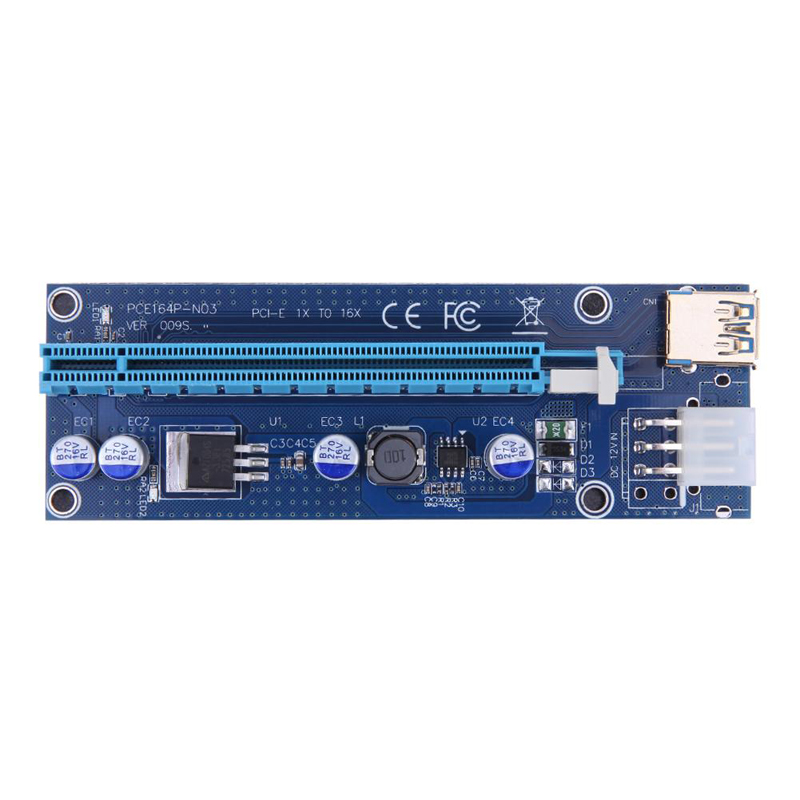 Golden 009S 008S PCI-E Pcie Riser Cables 1X 4x 8x 16x Extender Adapter Card SATA 15pin to 6 pin USB3.0 Cable
