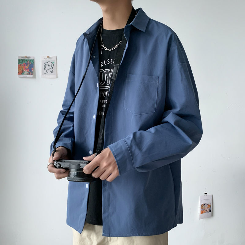 2021 New Men's Long Sleeve Solid Hawaiian Student Shirt Blue/black/white Color Camisa Masculina Mens Fashion Shirts -5xl Srf0
2021 New Men's Long Sleeve Solid Hawaiian Student Shirt Blue/black/white Color Camisa Masculina Mens Fashion Shirts -5xl Srf0