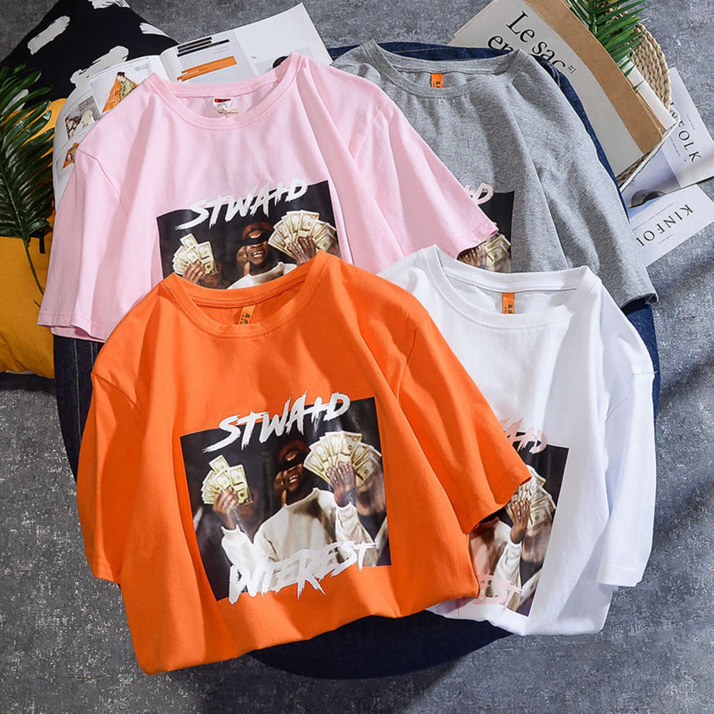 Harajuku short sleeve 2020 summer new cotton printed T-shirt high street men's fashion, White;black
Harajuku short sleeve 2020 summer new cotton printed T-shirt high street men's fashion, White;black