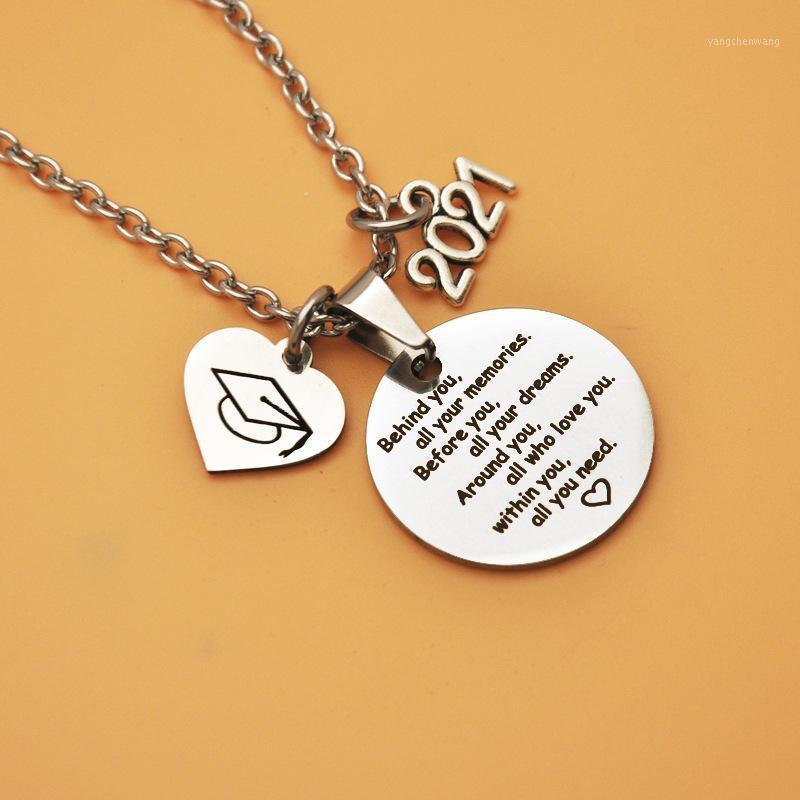 Chains 2021 Graduation Gift Pendant Necklace With Cap And Charm Congrats Grad Stainless Steel Jewelry
Chains 2021 Graduation Gift Pendant Necklace With Cap And Charm Congrats Grad Stainless Steel Jewelry