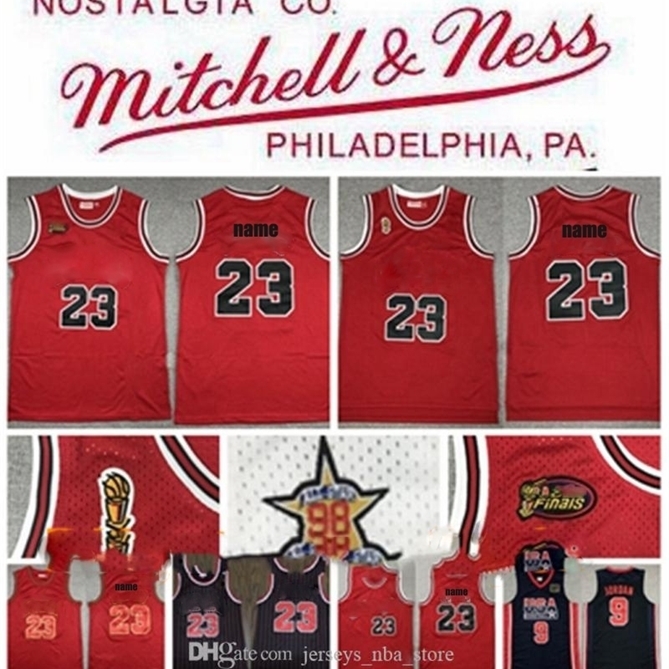 Michael Retro 23 Jersey 23 Michael JD Mitchell Ness 85 Vintage Finais Basketball Jerseys Black and white classics S-2XL