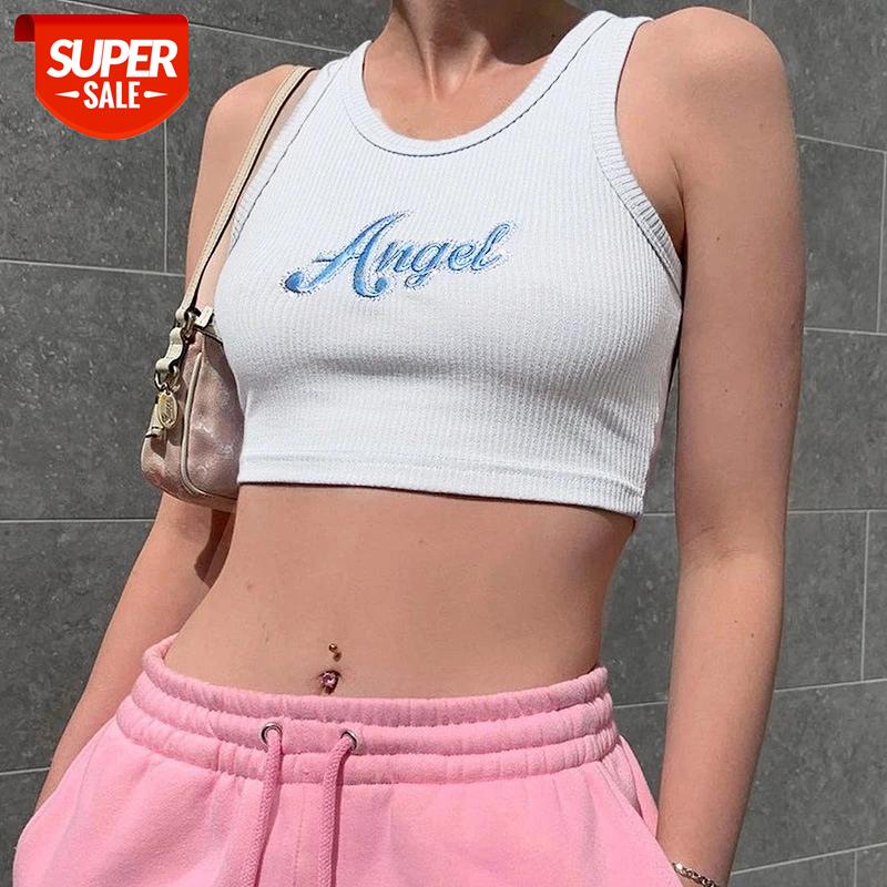 hirigin Angel Letter Embroidery Ribbed Knit White Crop Top Sexy Fashion Women Tanks Sports Summer Clothes Female Hot #cc9H
hirigin Angel Letter Embroidery Ribbed Knit White Crop Top Sexy Fashion Women Tanks Sports Summer Clothes Female Hot #cc9H
