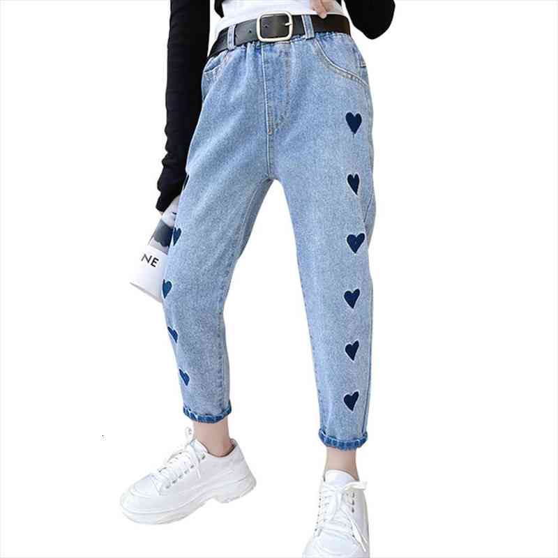 jeans for girls heart pattern girl jeans trousers for children spring autumn childrens clothes, Blue 
jeans for girls heart pattern girl jeans trousers for children spring autumn childrens clothes, Blue