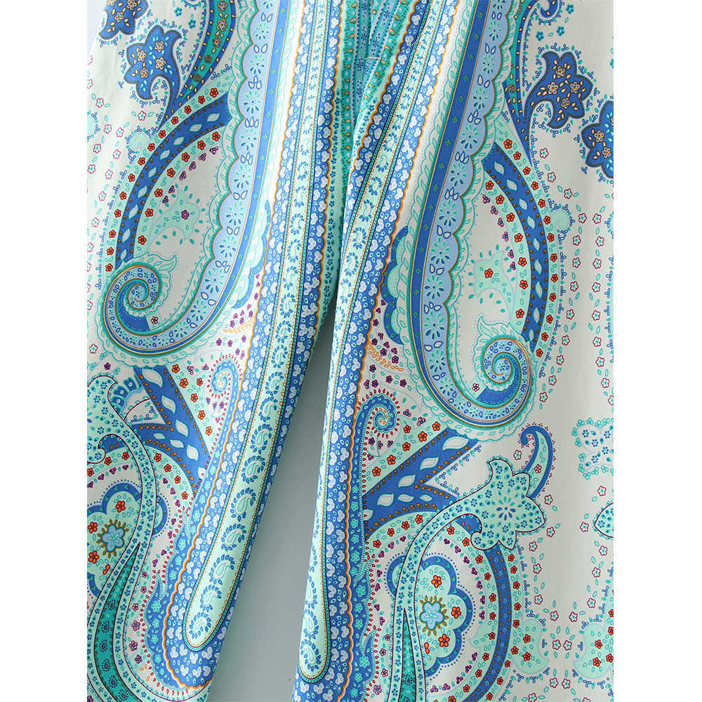 Women Trousers Wide leg Vintage Printed Hight-waist Casual Cozy loose Woman Pants pantalon femme mujer 210709