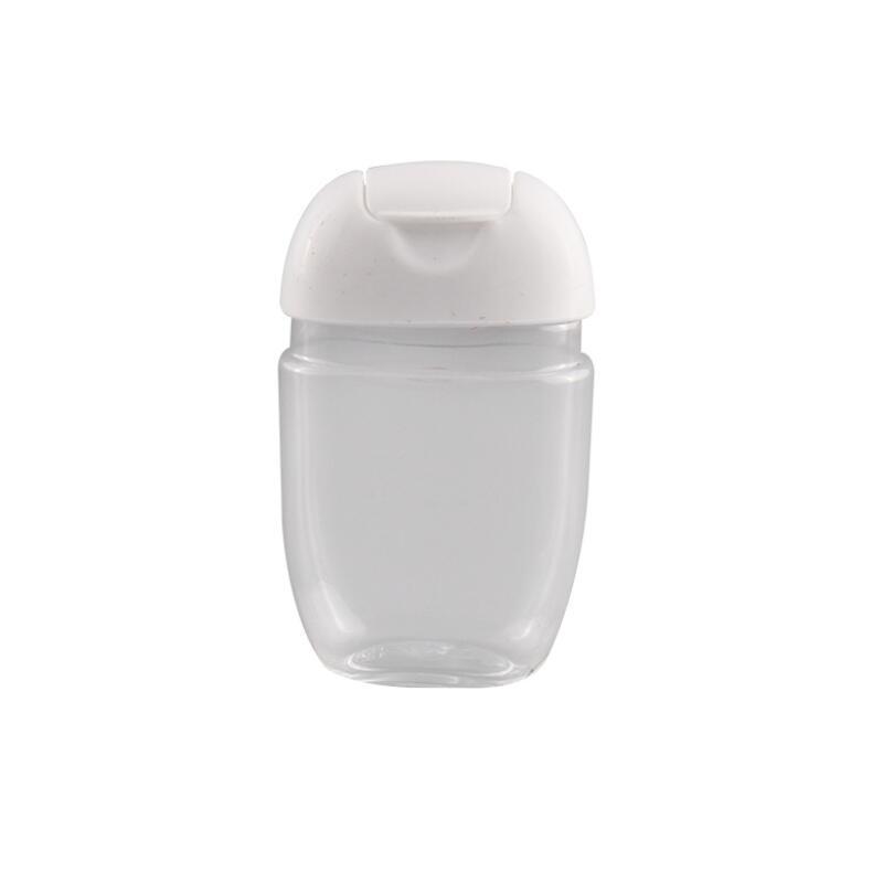 100pcs 30ml Hand Sanitizer Bottle PET Plastic Half Round Flip Cap Bottles Children's Carry Disinfectant hand-washing Sanitizers DH0877