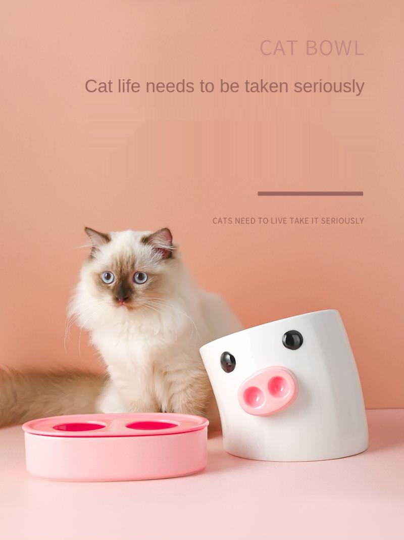 Cat Bowls & Feeders Bowl Set Ceramic Protection Spine Food Anti Overturning High Foot Dog Rice Water Pet Products
Cat Bowls & Feeders Bowl Set Ceramic Protection Spine Food Anti Overturning High Foot Dog Rice Water Pet Products