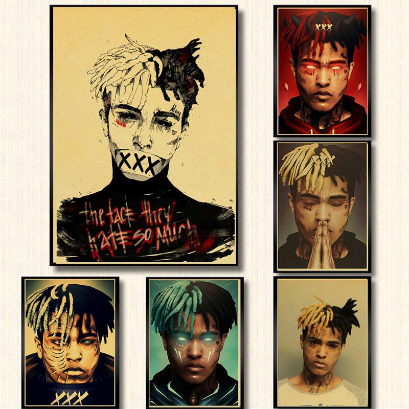 Paintings Classic American Rapper Xxxtentacion Retro Poster Kraft Paper Wall Posters For Home Room/Bar Painting
Paintings Classic American Rapper Xxxtentacion Retro Poster Kraft Paper Wall Posters For Home Room/Bar Painting