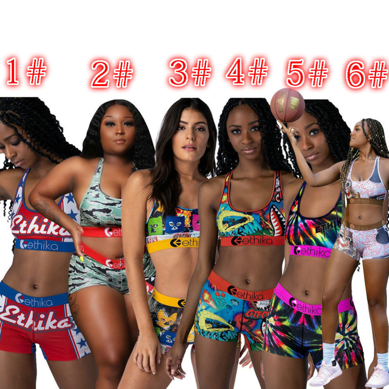 Women Designer Ethikar Swimdress Two Piece Set Sleeveless Vest Shorts International Station Fashion Summer Printing Swimwear Hot Sell 2021, White;black
Women Designer Ethikar Swimdress Two Piece Set Sleeveless Vest Shorts International Station Fashion Summer Printing Swimwear Hot Sell 2021, White;black