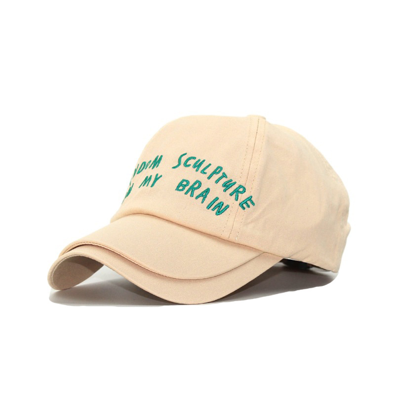 Double Brim Letter Embroidered Baseball Caps Outdoor Travel Fashion Korean Duck Tongue Cap for Men and Women
