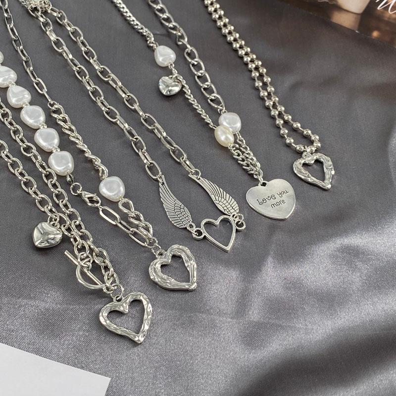 Pendant Necklaces Kpop Vintage Baroque Pearl Choker Heart Angel Clavicle Chain Short Necklace For Women Egirl Goth Punk Jewelry
Pendant Necklaces Kpop Vintage Baroque Pearl Choker Heart Angel Clavicle Chain Short Necklace For Women Egirl Goth Punk Jewelry