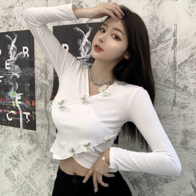 Comfortable Butterfly Knitting V Neck T Shirt Women's Spring Autumn Show Thin Short Long Sleeve Tshirt Vintage Tops QWA54 210603, White
Comfortable Butterfly Knitting V Neck T Shirt Women's Spring Autumn Show Thin Short Long Sleeve Tshirt Vintage Tops QWA54 210603, White