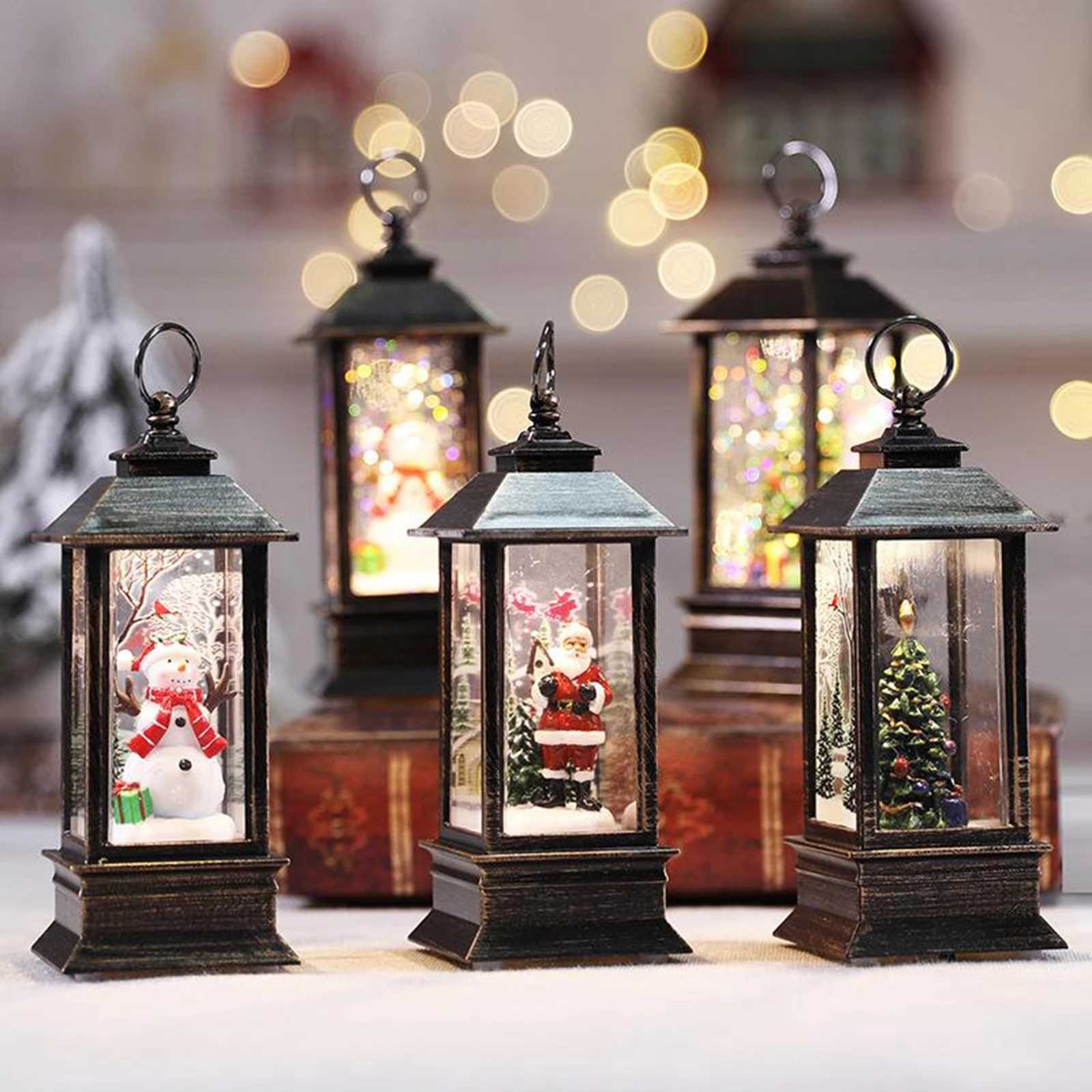 Gift LED Christmas Crystal Light Rotate Glitter Xmas Small Lantern Lamp New Year Kids Snow Globe Deco Santa Claus Small Oil Lamp H1020
Gift LED Christmas Crystal Light Rotate Glitter Xmas Small Lantern Lamp New Year Kids Snow Globe Deco Santa Claus Small Oil Lamp H1020